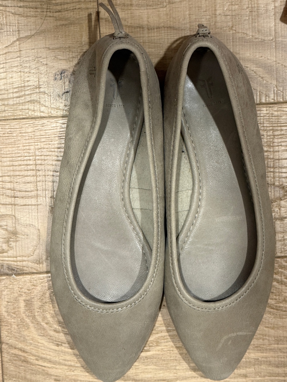 Frye Regina Flats in Light Taupe